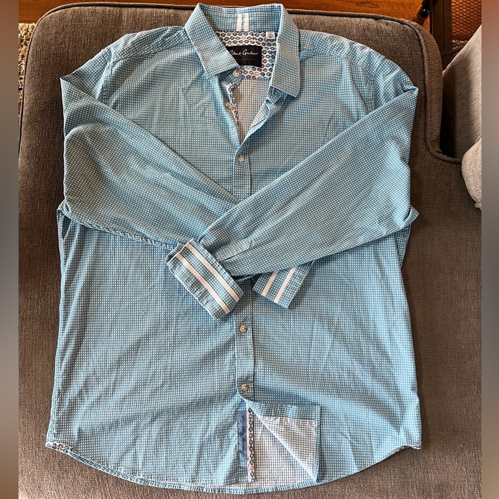 Robert Graham Shirt Men’s 3XL Modern Blue Americana Tailored Fit Button Up